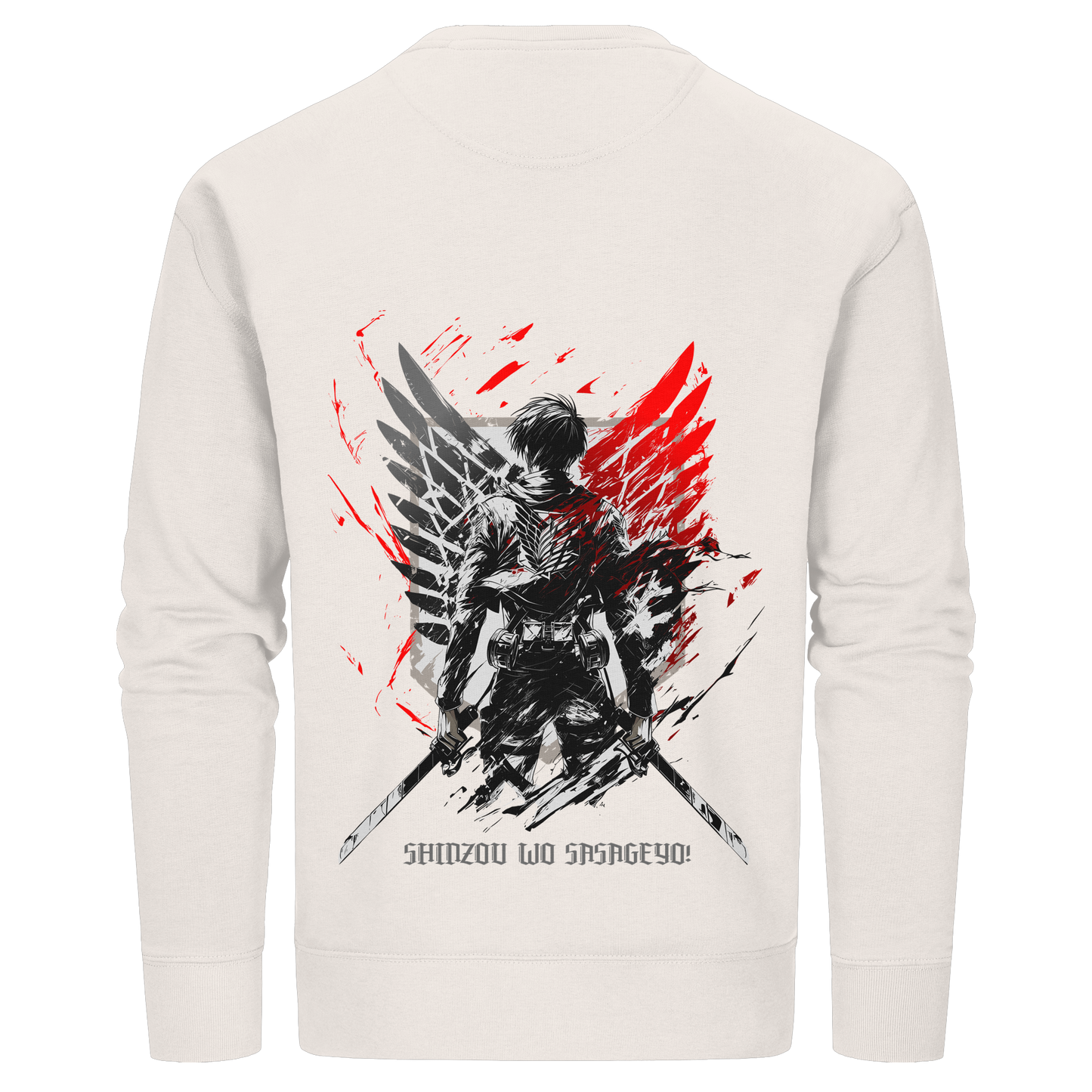"Wings of Resolve" Back Organic Unisex Sweatshirt