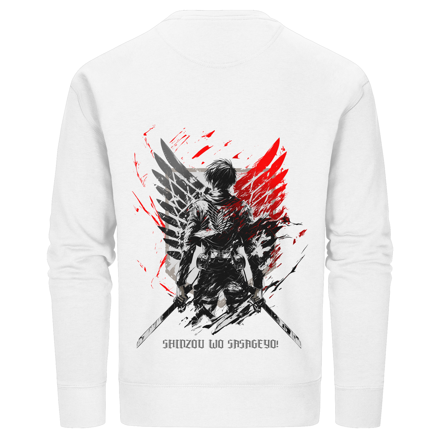 "Wings of Resolve" Back Organic Unisex Sweatshirt