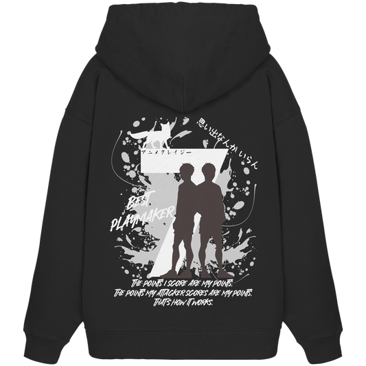 "Best Playmaker" Back Organic Oversize Hoodie