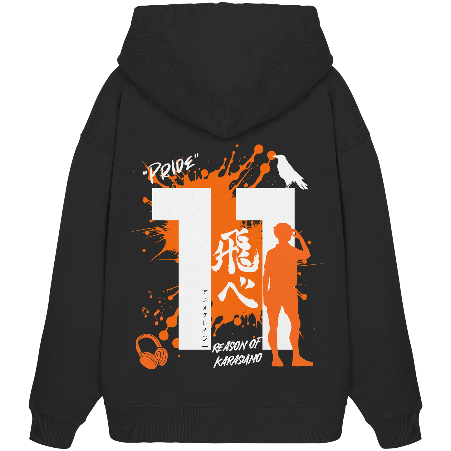 "Pride" Back Black - Organic Oversize Hoodie