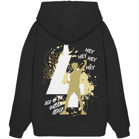 "Ace Of The Outside Attack" Back Organic Oversize Hoodie