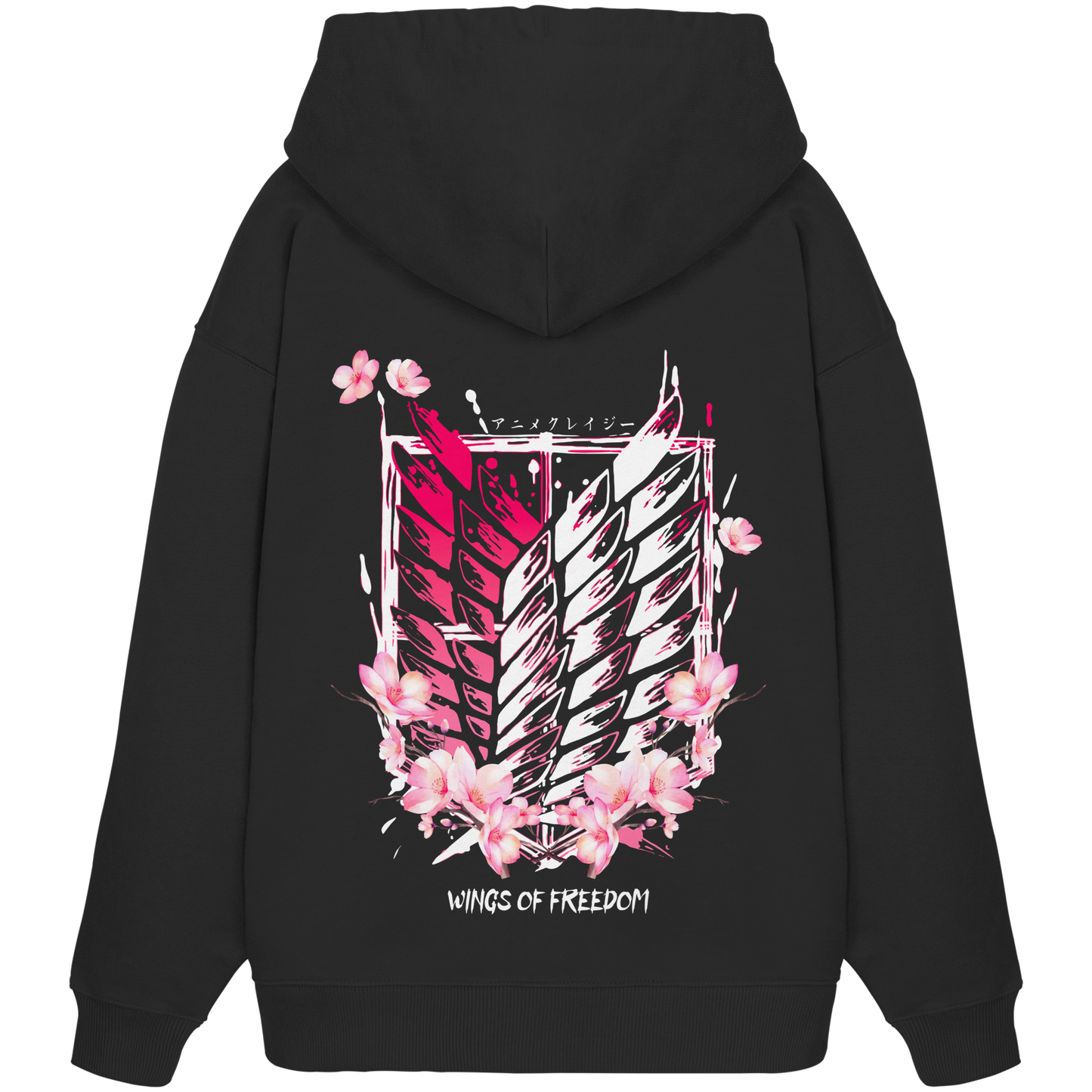 "Petals of Liberation“ Back Organic Oversize Hoodie