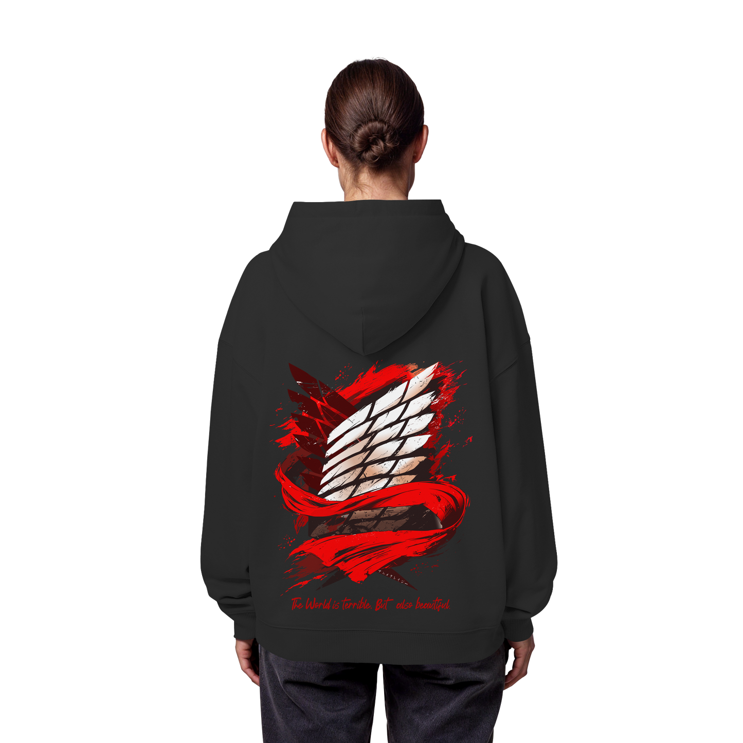 "Verbundenheit" Back Organic Oversize Hoodie