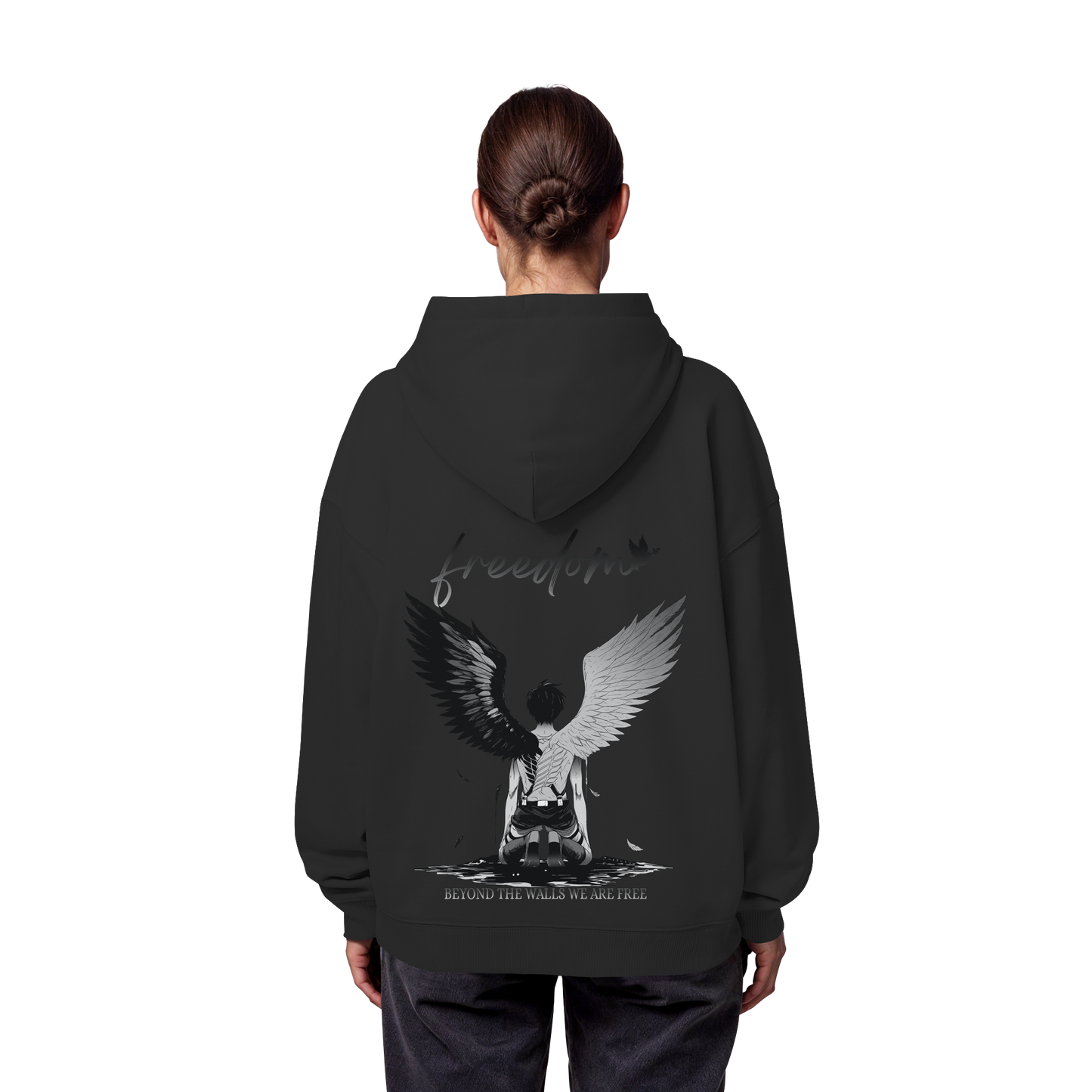 "Freedom" Back Organic Oversize Hoodie