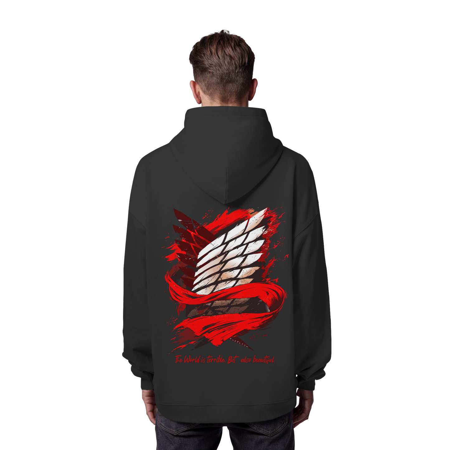 "Verbundenheit" Back Organic Oversize Hoodie
