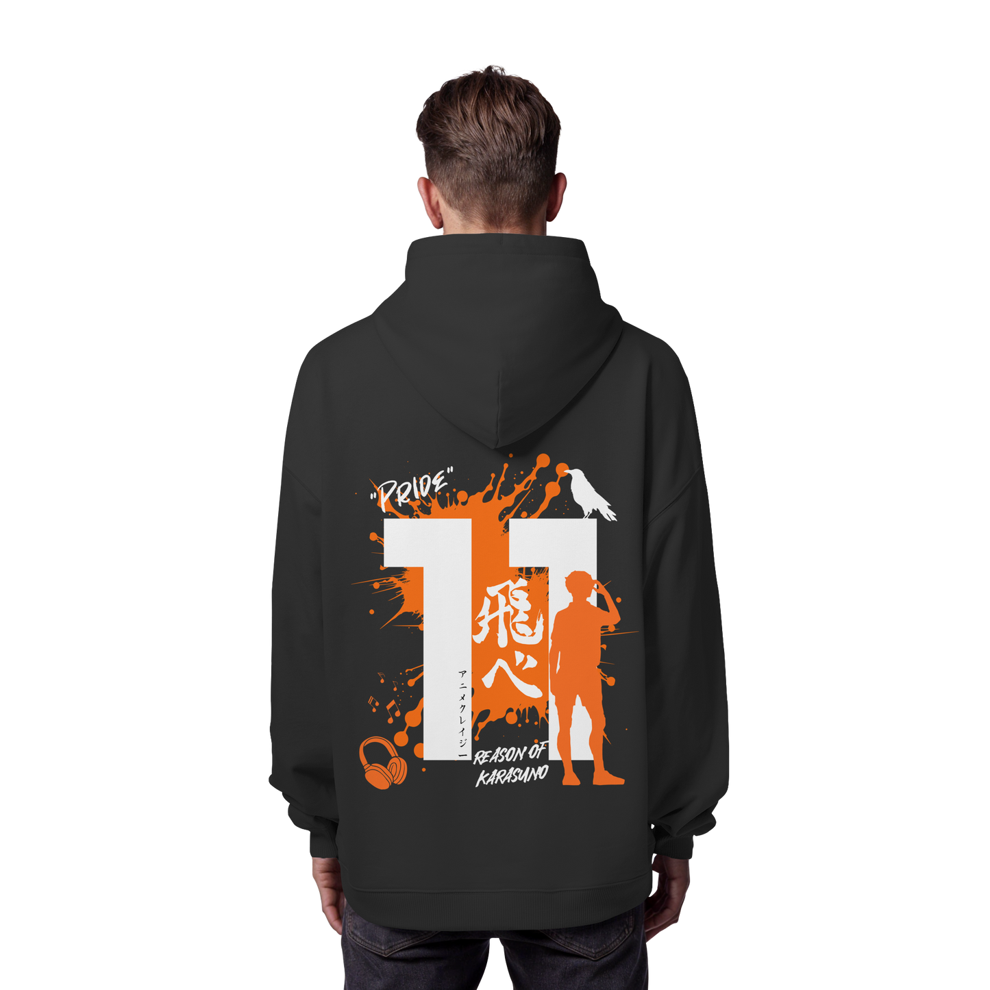 "Pride" Back Black - Organic Oversize Hoodie