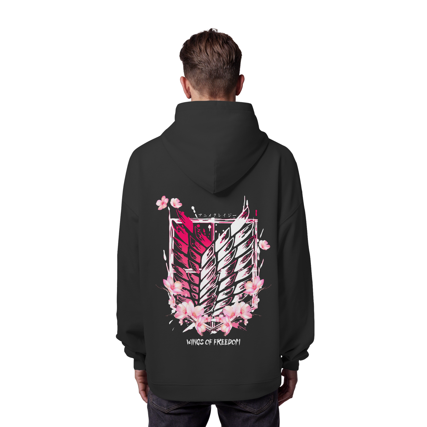 "Petals of Liberation“ Back Organic Oversize Hoodie