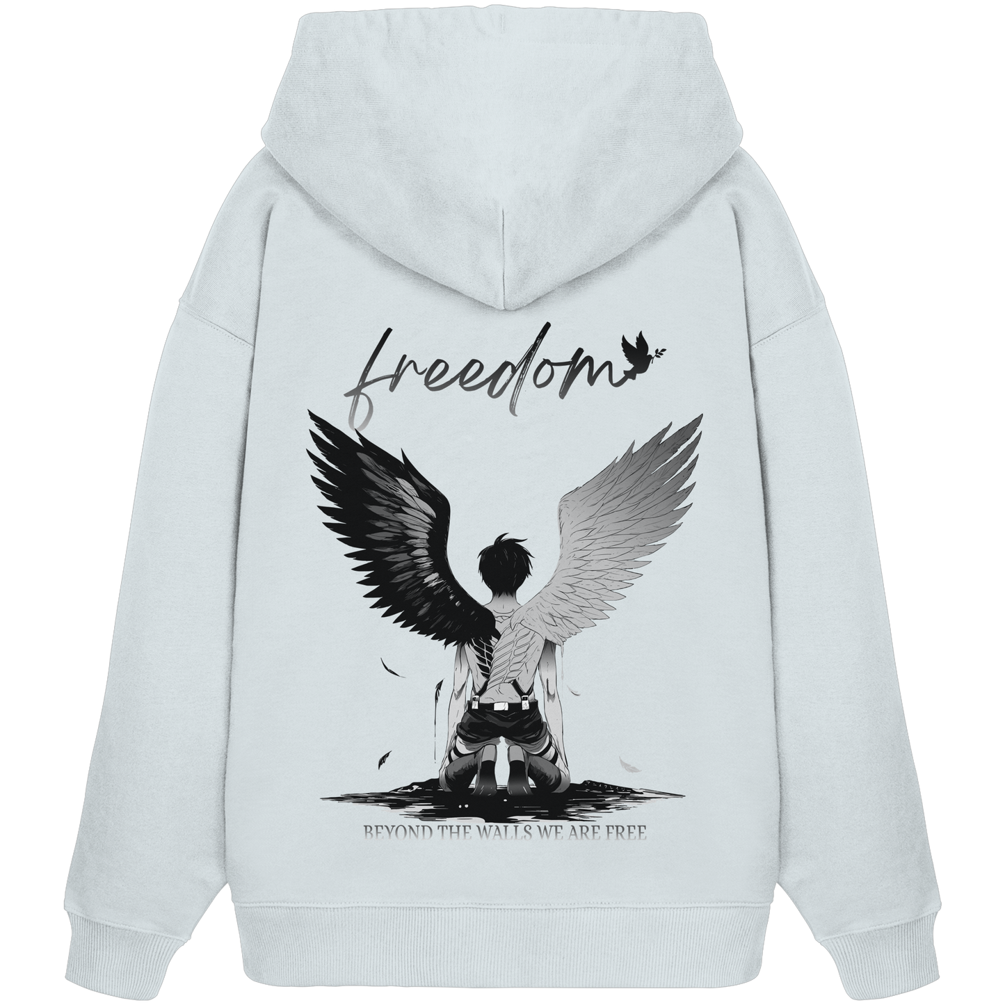 "Freedom" Back Organic Oversize Hoodie