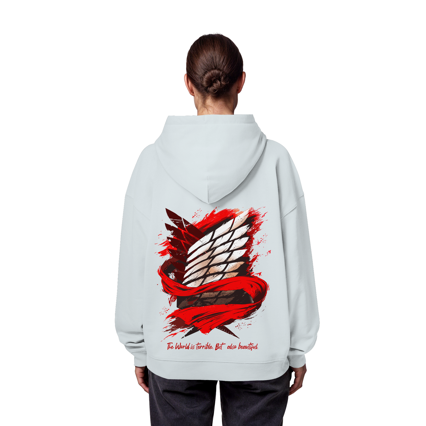 "Verbundenheit" Back Organic Oversize Hoodie