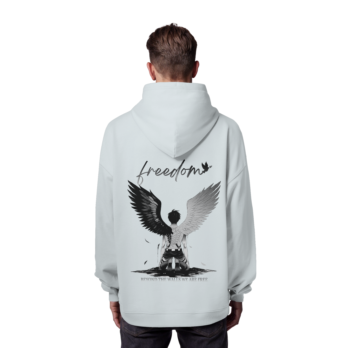 "Freedom" Back Organic Oversize Hoodie