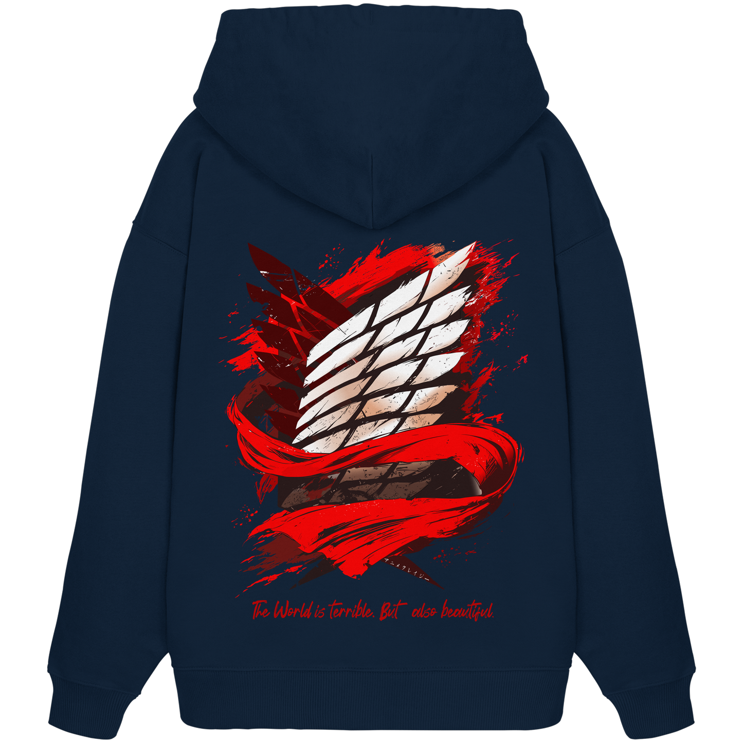 "Verbundenheit" Back Organic Oversize Hoodie