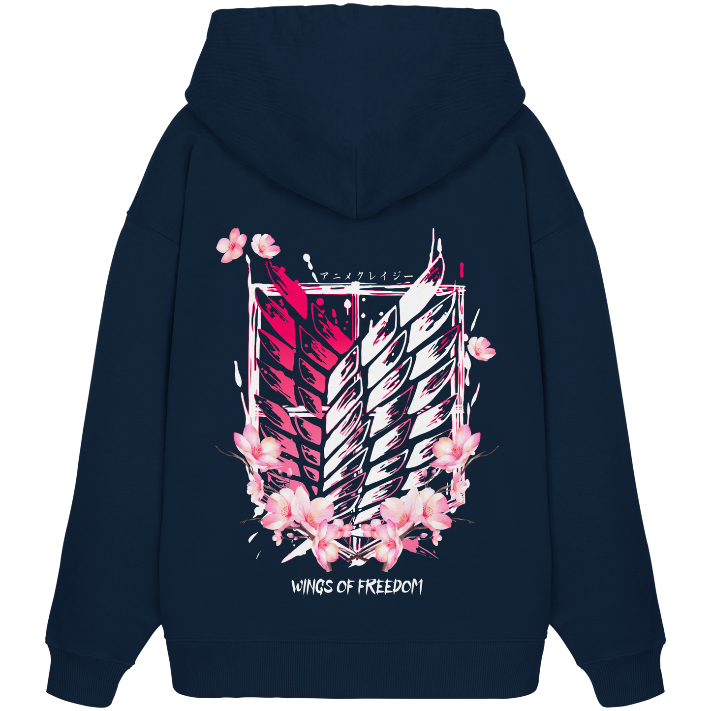 "Petals of Liberation“ Back Organic Oversize Hoodie