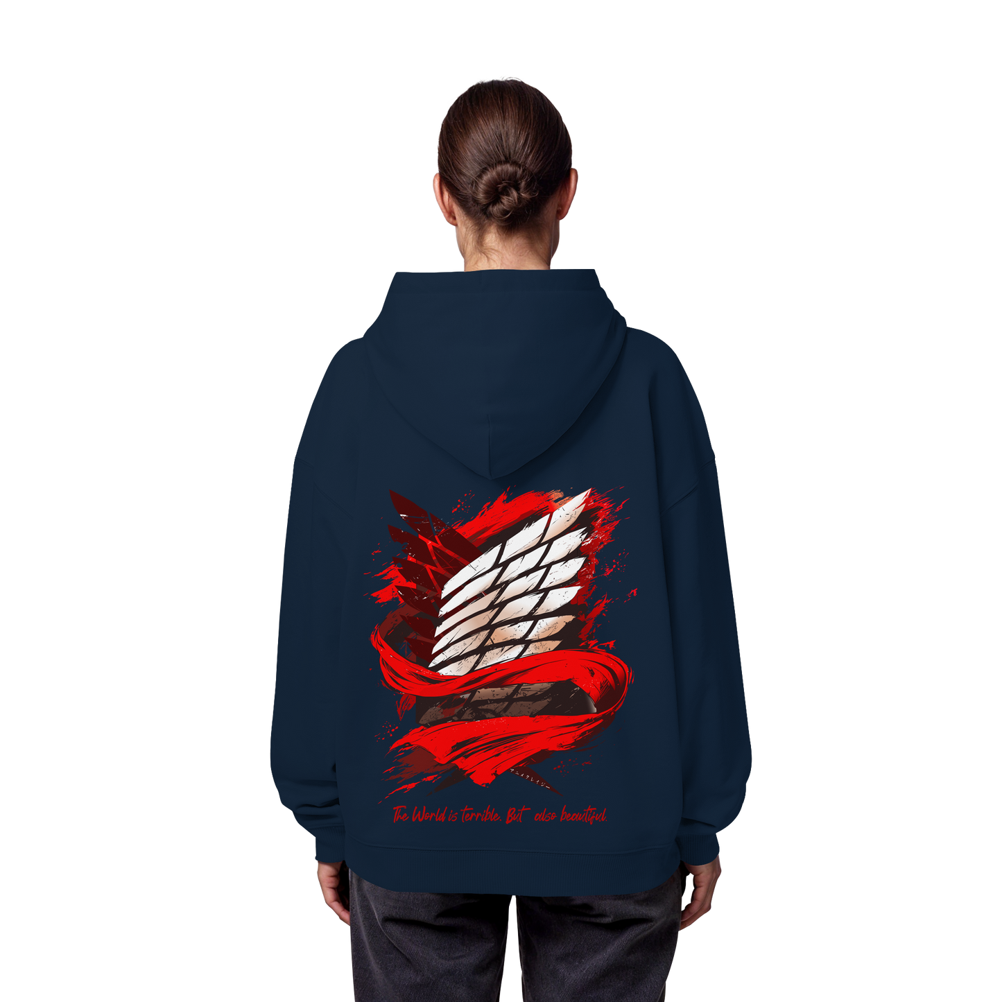 "Verbundenheit" Back Organic Oversize Hoodie