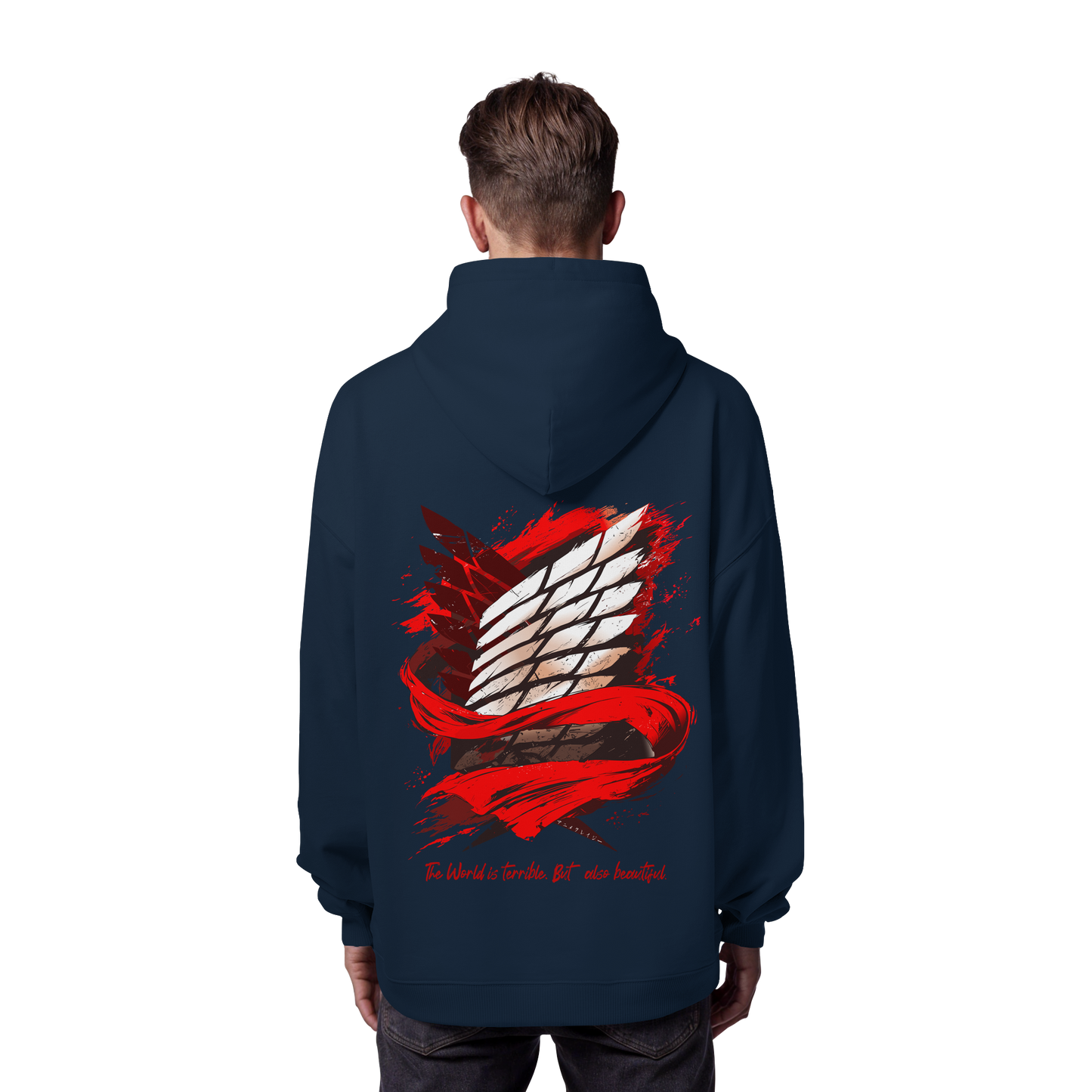 "Verbundenheit" Back Organic Oversize Hoodie