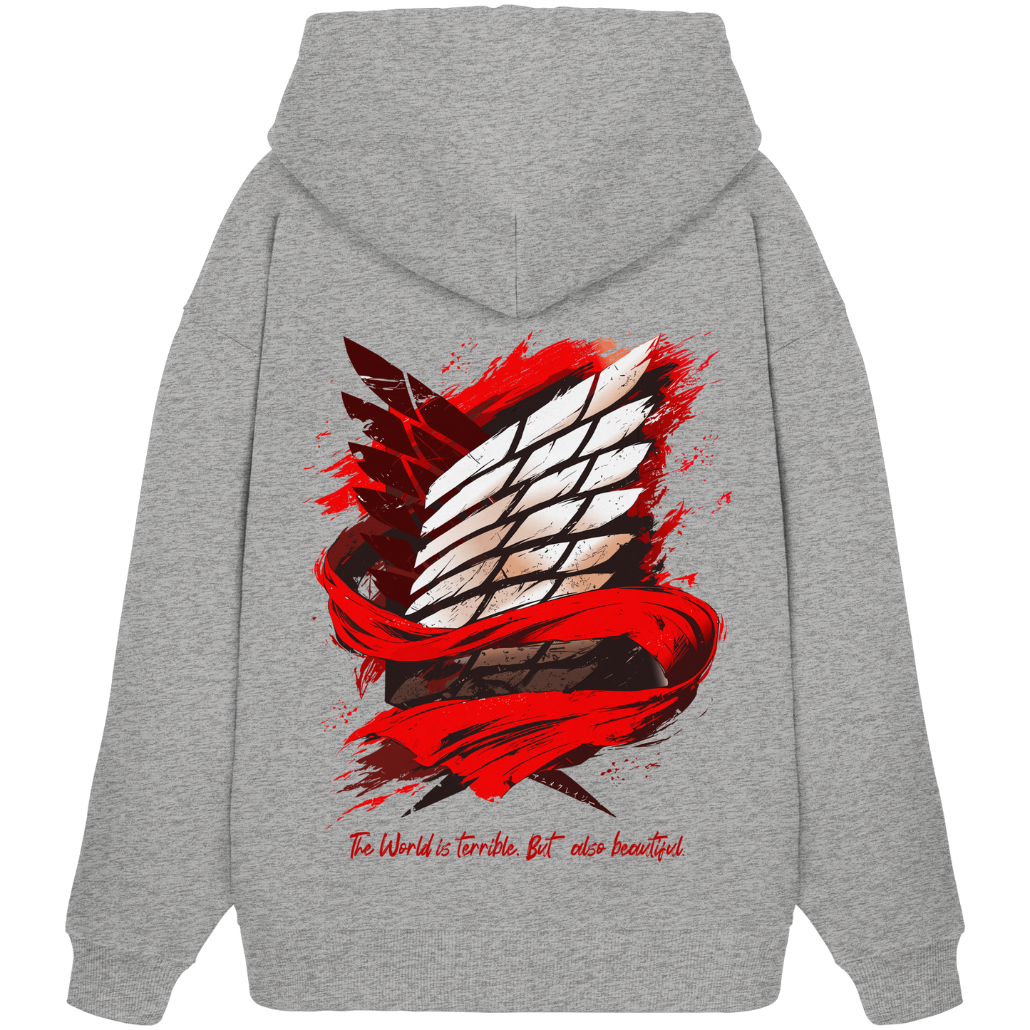 "Verbundenheit" Back Organic Oversize Hoodie