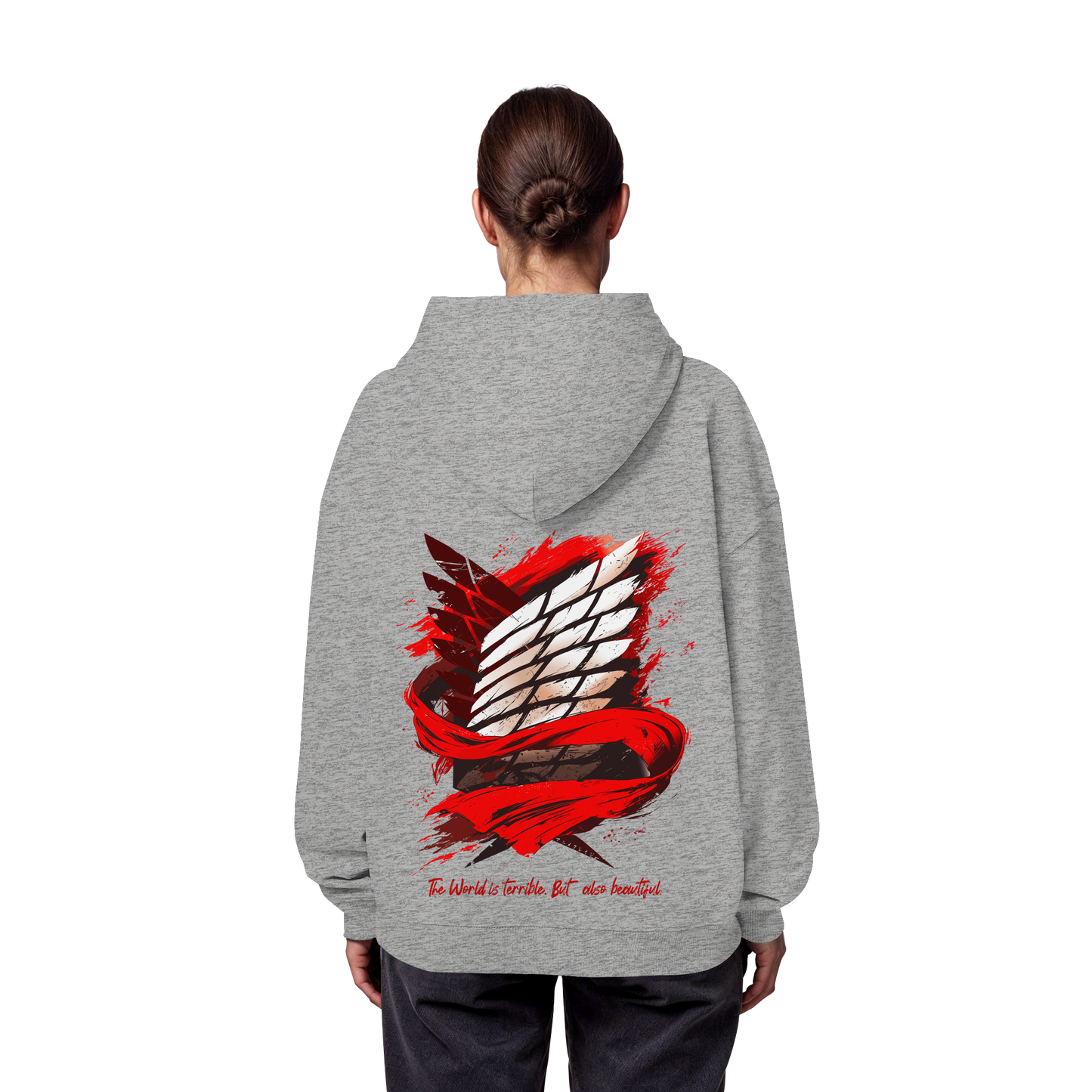 "Verbundenheit" Back Organic Oversize Hoodie