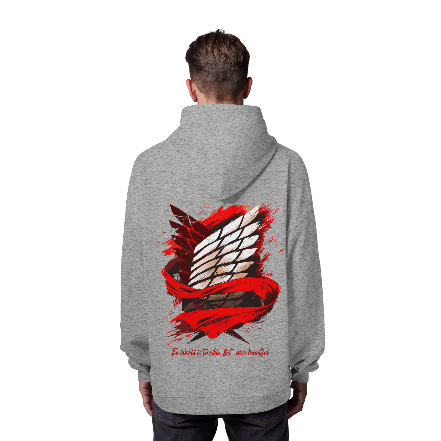 "Verbundenheit" Back Organic Oversize Hoodie