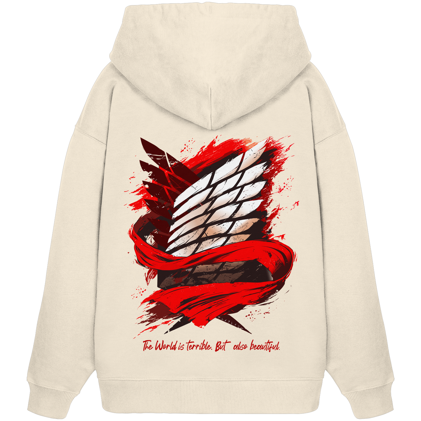 "Verbundenheit" Back Organic Oversize Hoodie