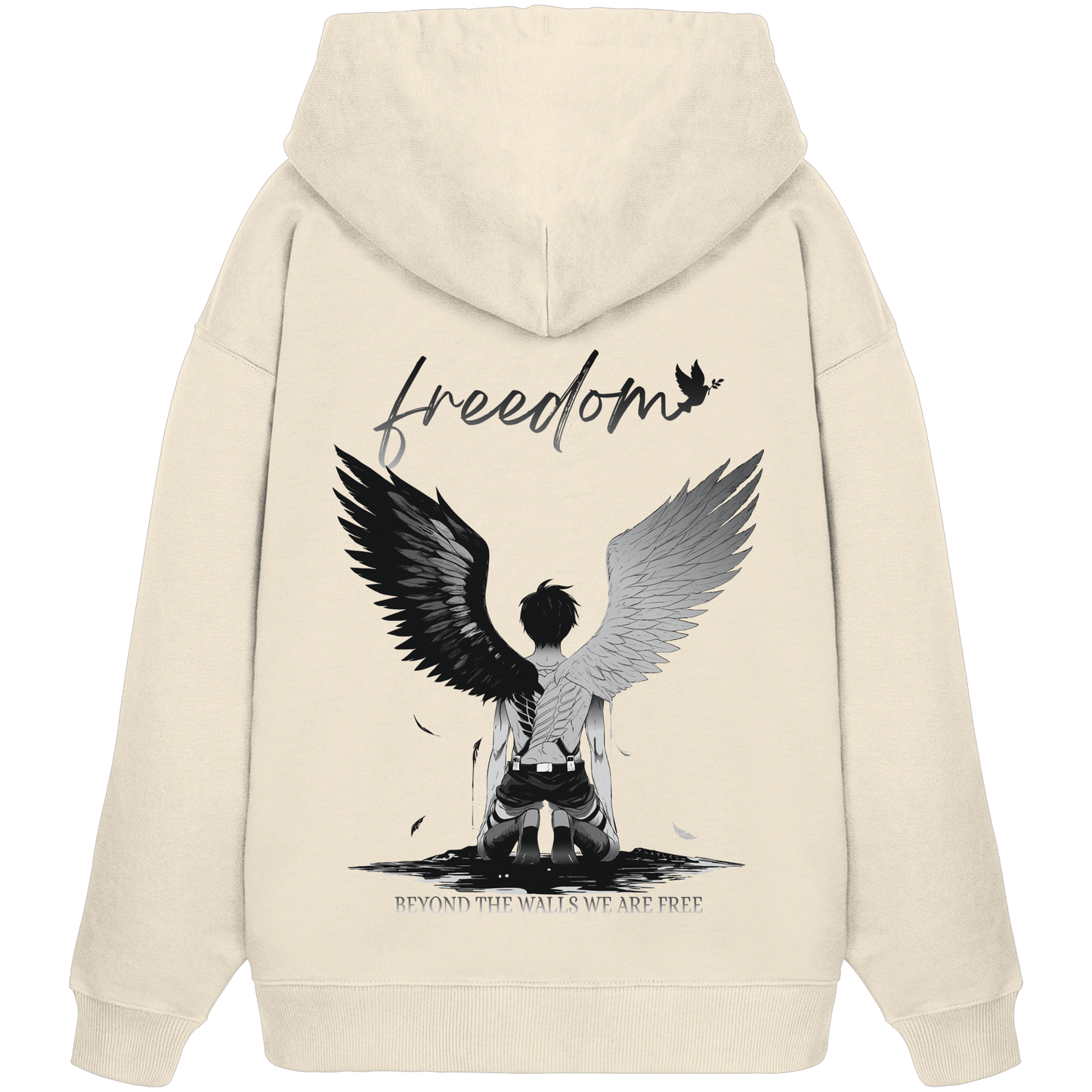 "Freedom" Back Organic Oversize Hoodie