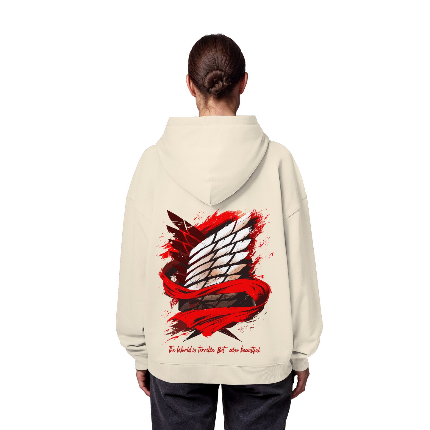 "Verbundenheit" Back Organic Oversize Hoodie