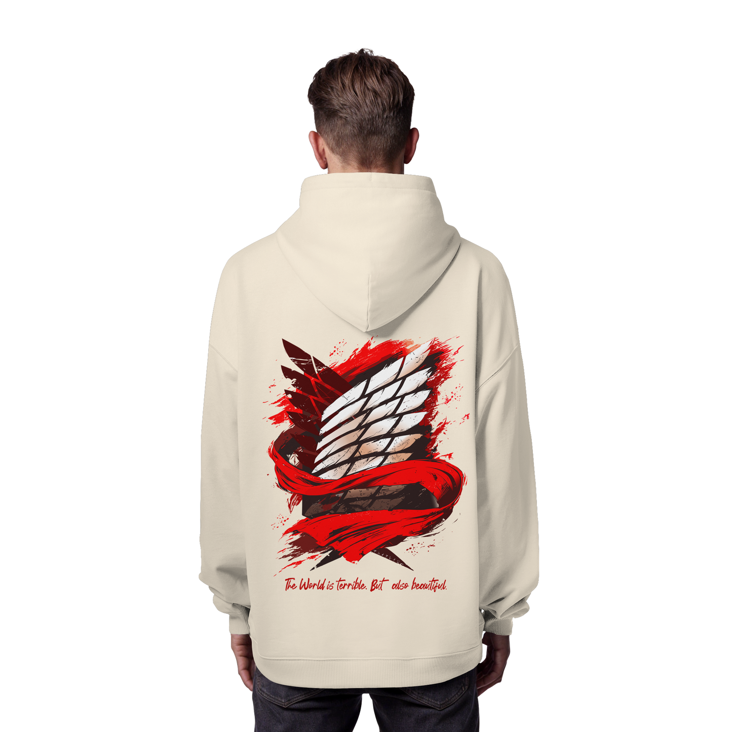 "Verbundenheit" Back Organic Oversize Hoodie