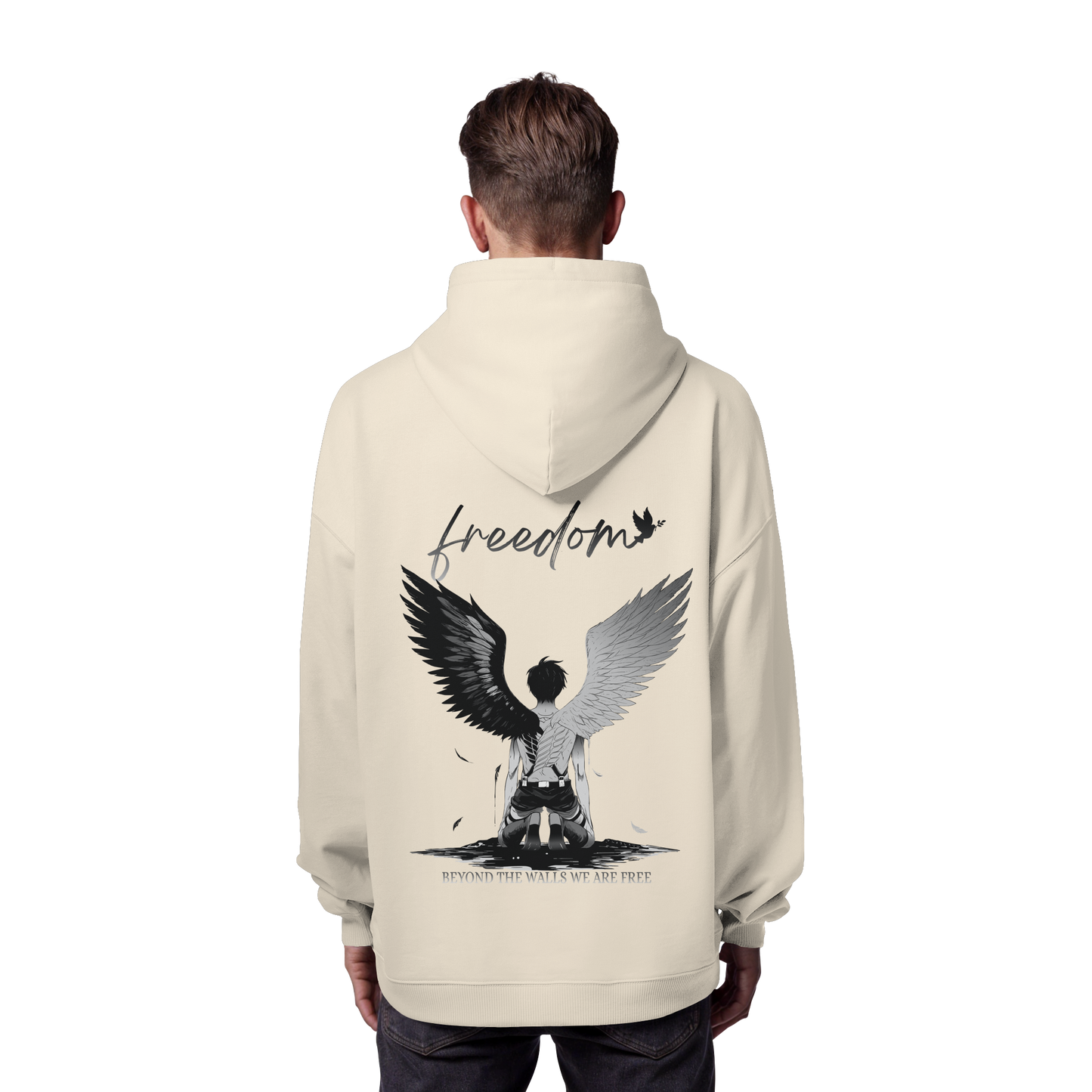 "Freedom" Back Organic Oversize Hoodie