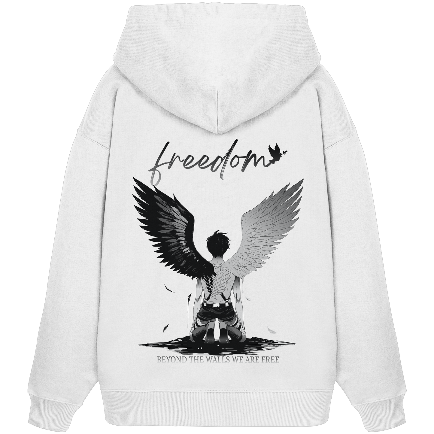 "Freedom" Back Organic Oversize Hoodie
