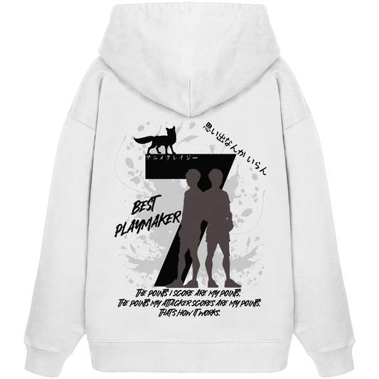 "Best Playmaker" Back Organic Oversize Hoodie