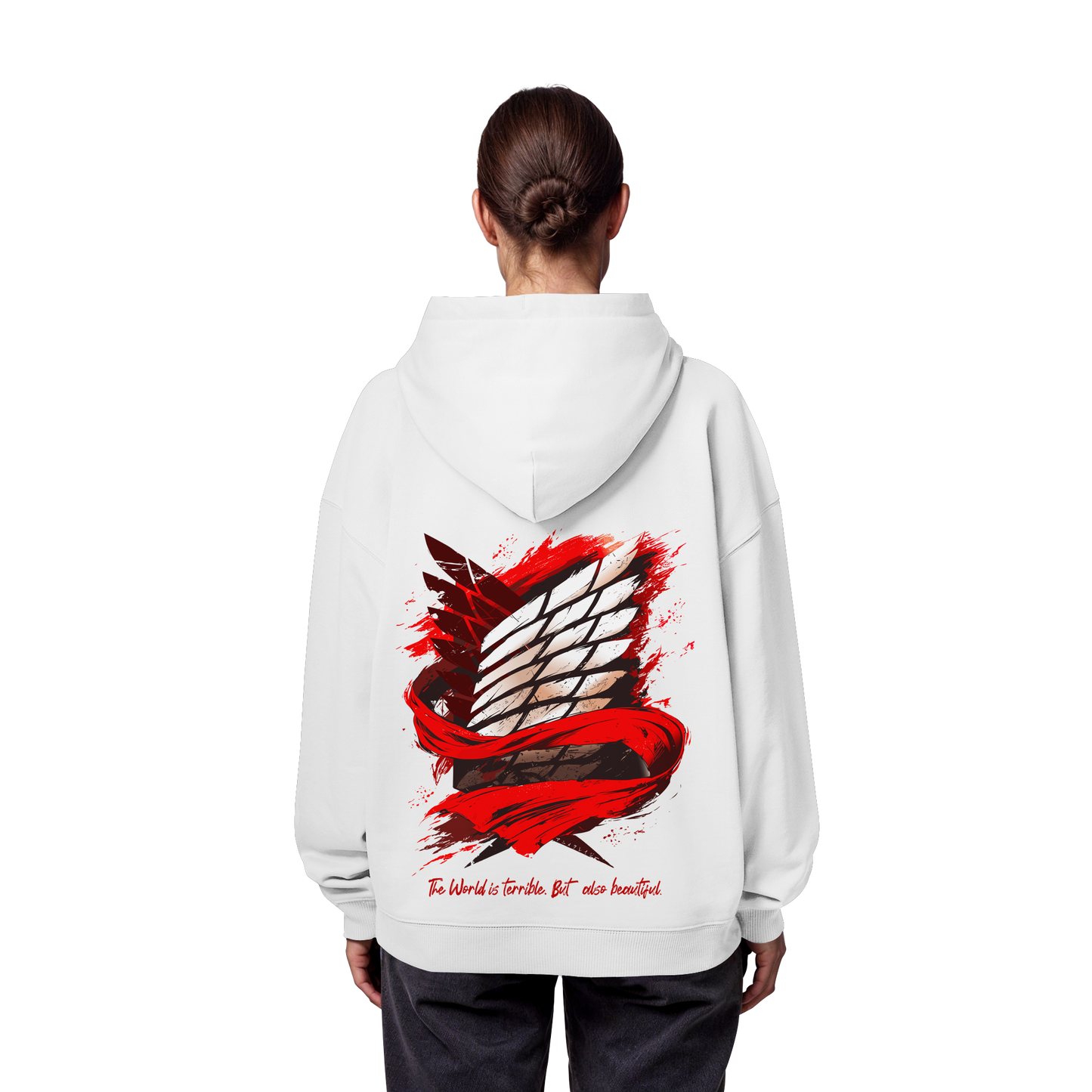 "Verbundenheit" Back Organic Oversize Hoodie