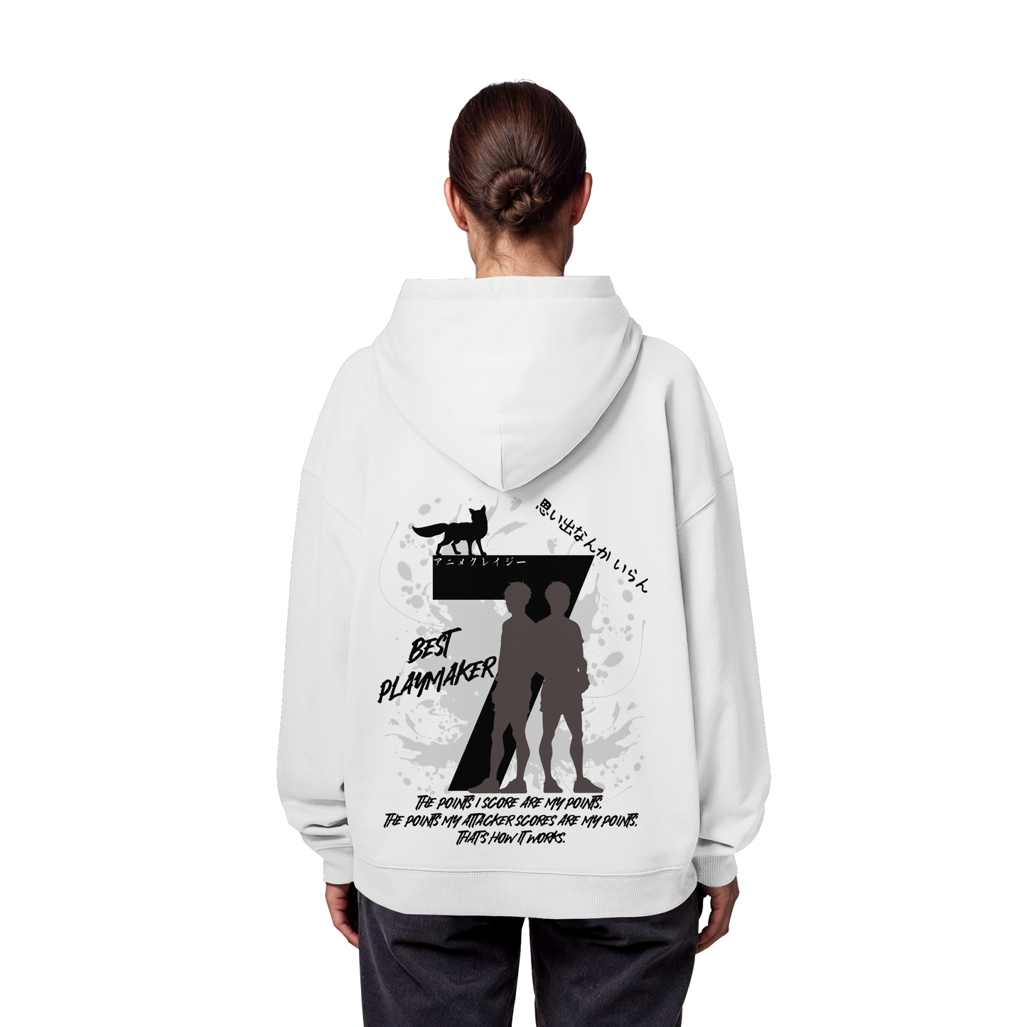 "Best Playmaker" Back Organic Oversize Hoodie