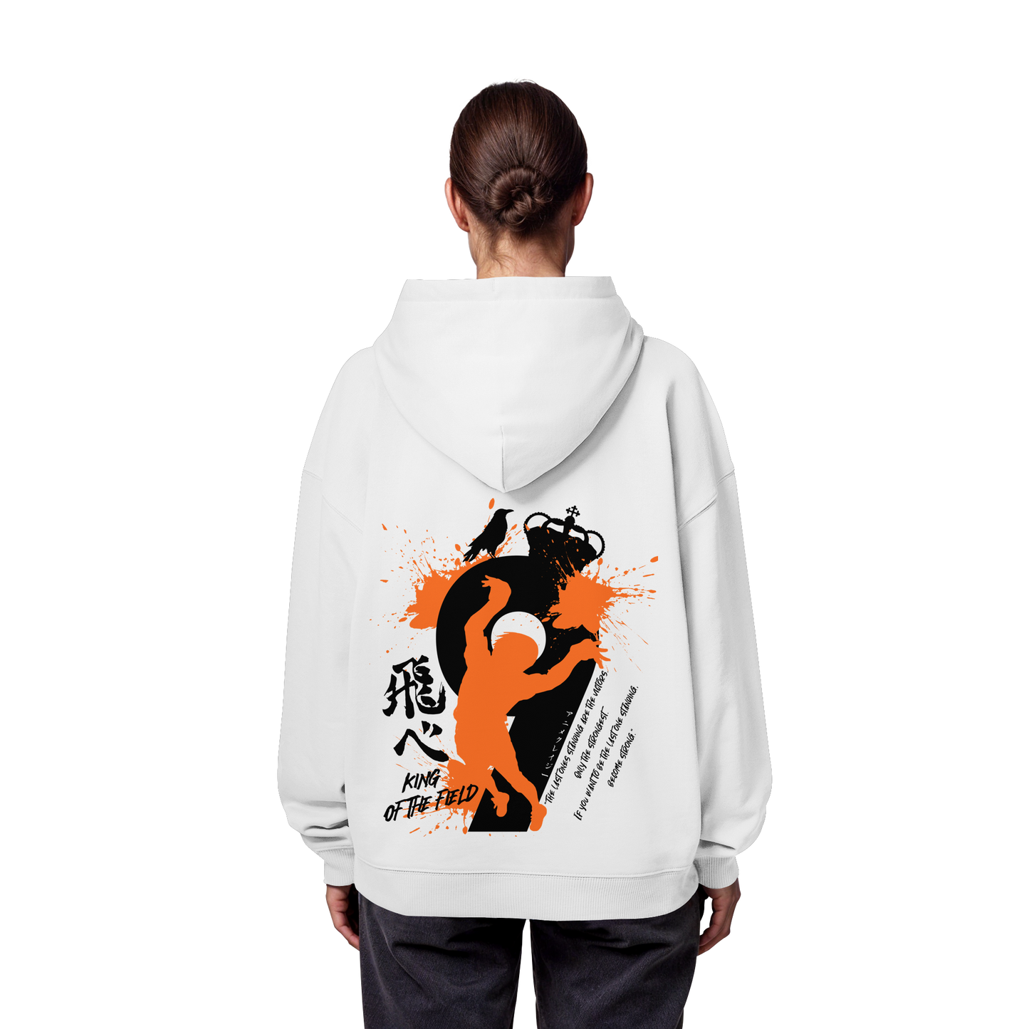 "King Of The Field 2.0" Back Organic Oversize Hoodie