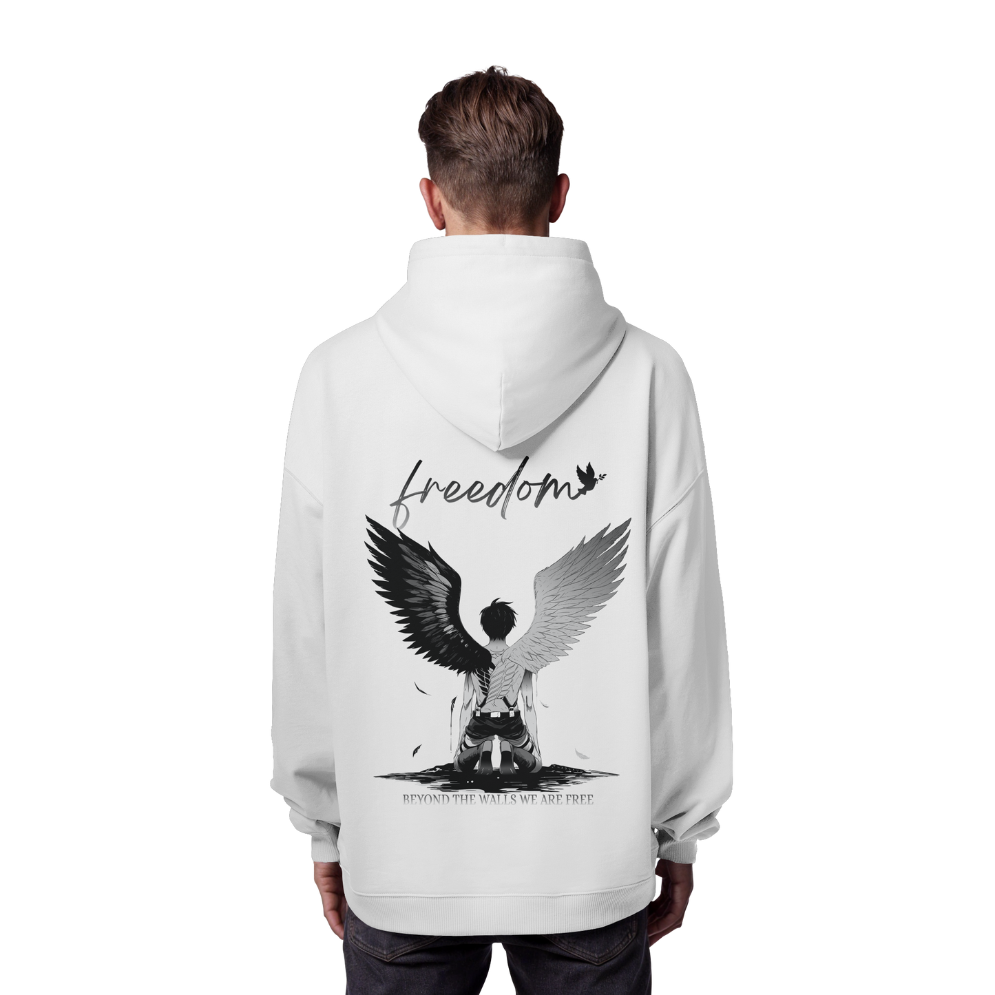 "Freedom" Back Organic Oversize Hoodie