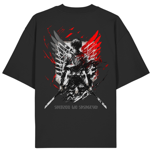 "Wings of Resolve" Back Organic Oversized Shirt