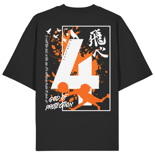"God Of Protection" Back Organic Oversize Shirt