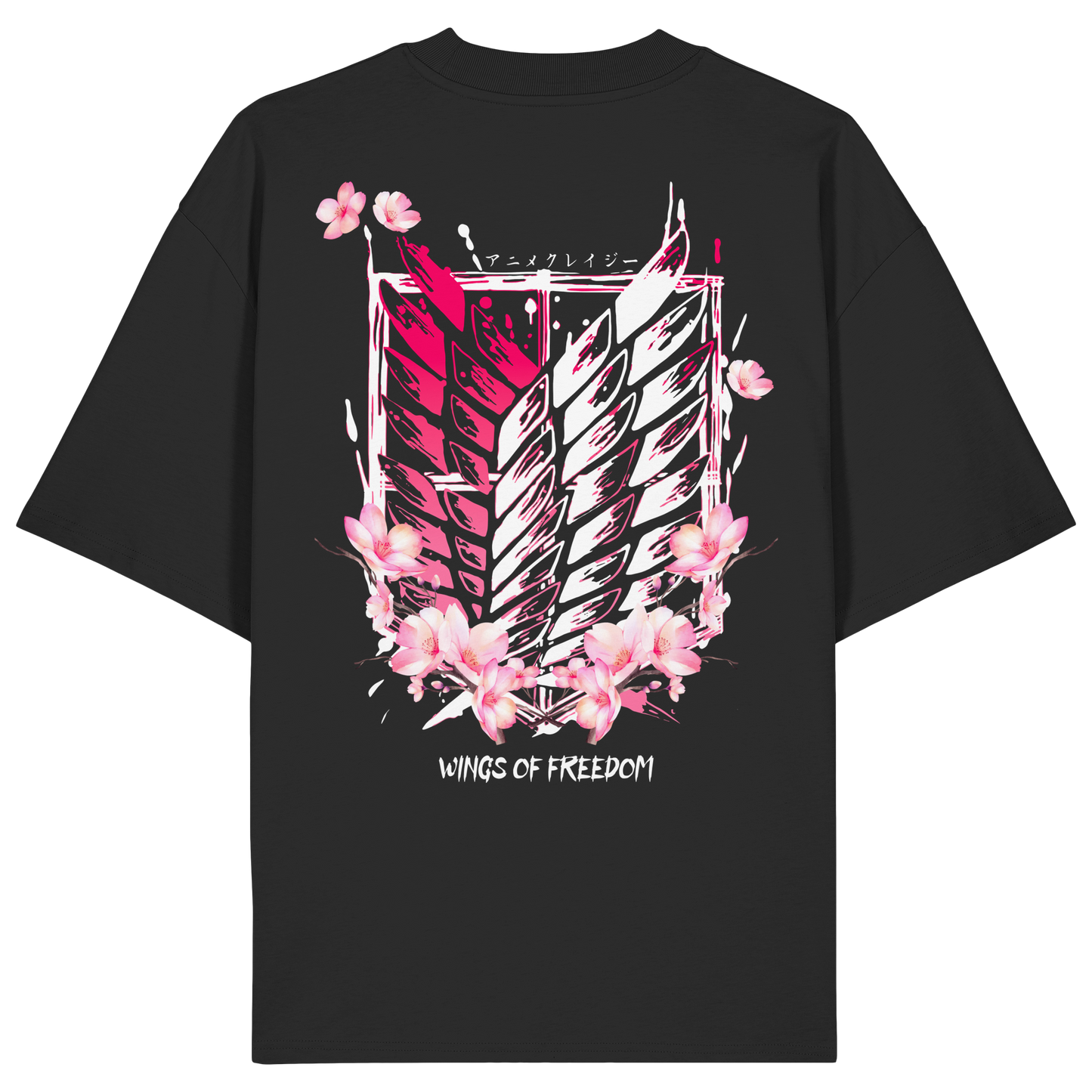 "Petals of Liberation“ Back Organic Oversized Shirt