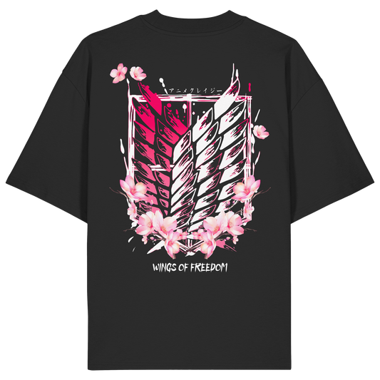 "Petals of Liberation“ Back Organic Oversized Shirt