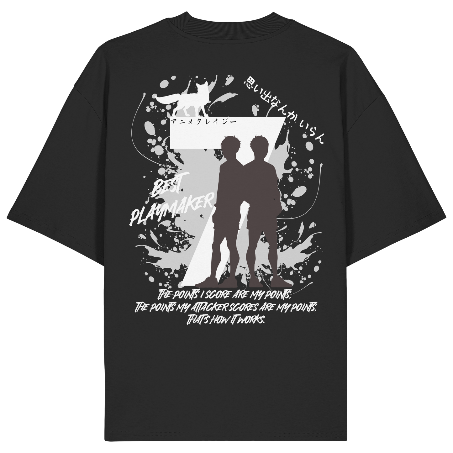 "Best Playmaker" Back Organic Oversize Shirt