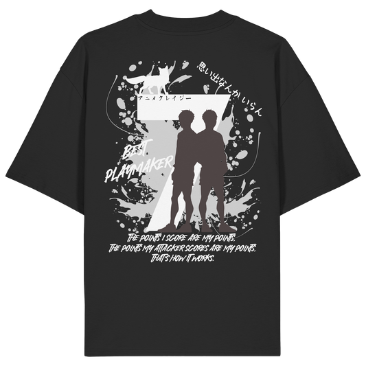 "Best Playmaker" Back Organic Oversize Shirt