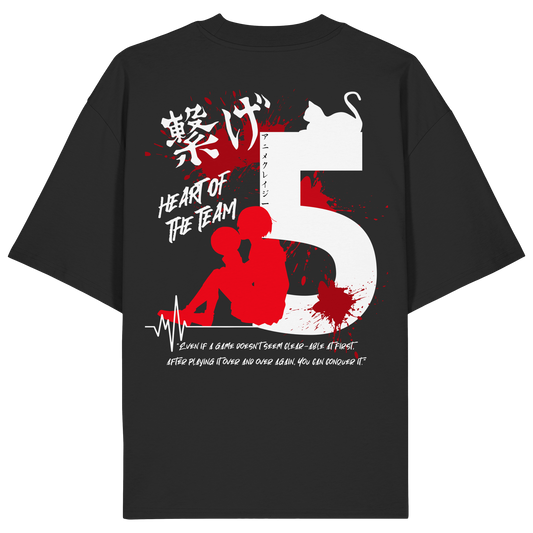 "Heart Of The Team" Back Organic Oversize Shirt