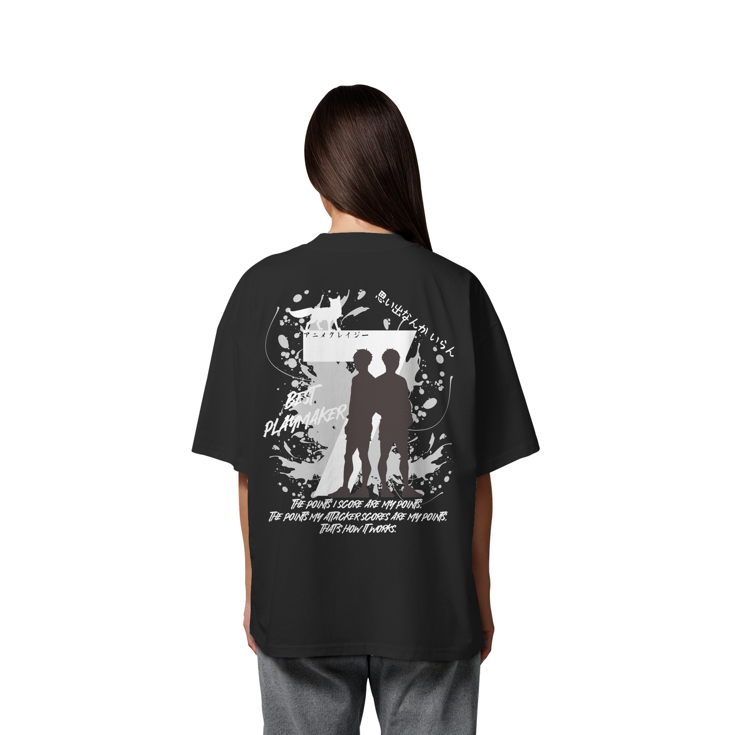 "Best Playmaker" Back Organic Oversize Shirt