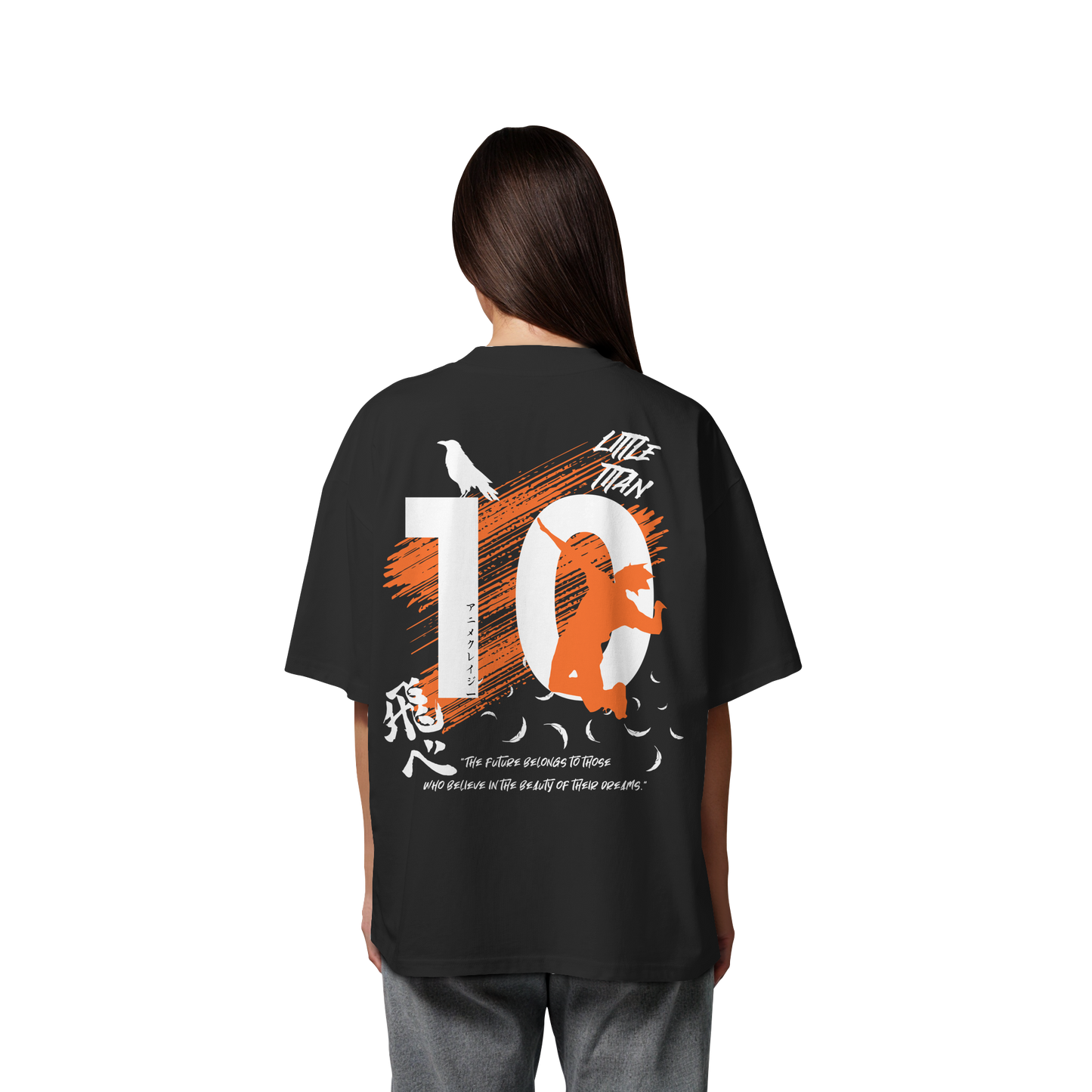 "Little Titan" Back Organic Oversize Shirt