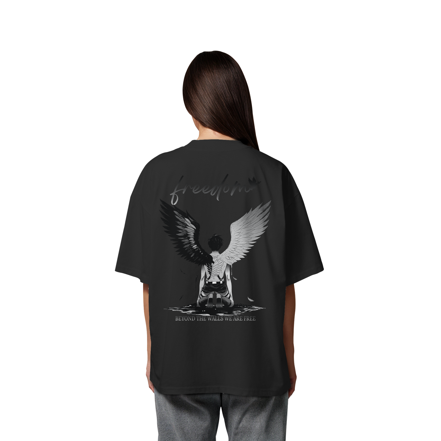 "Freedom" Back Organic Oversized Shirt