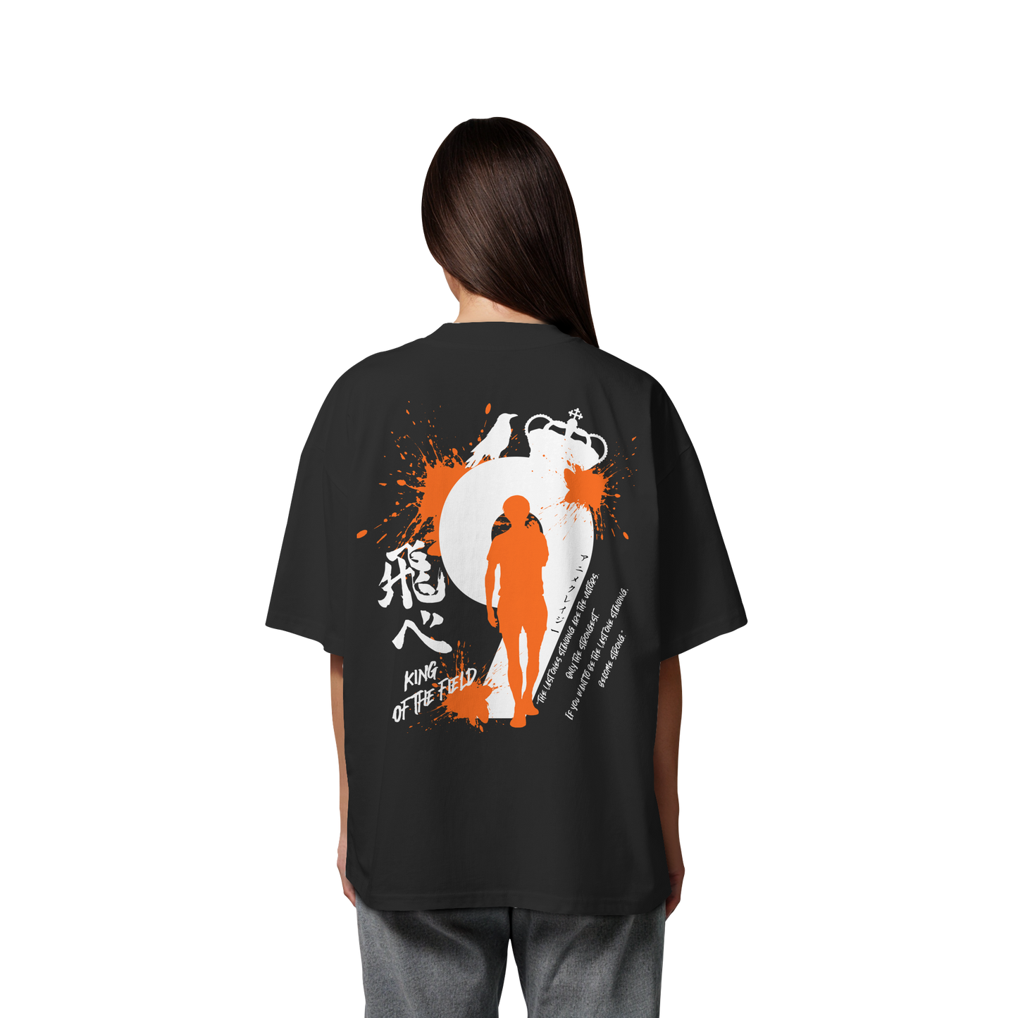 "King Of The Field" Back Organic Oversize Shirt