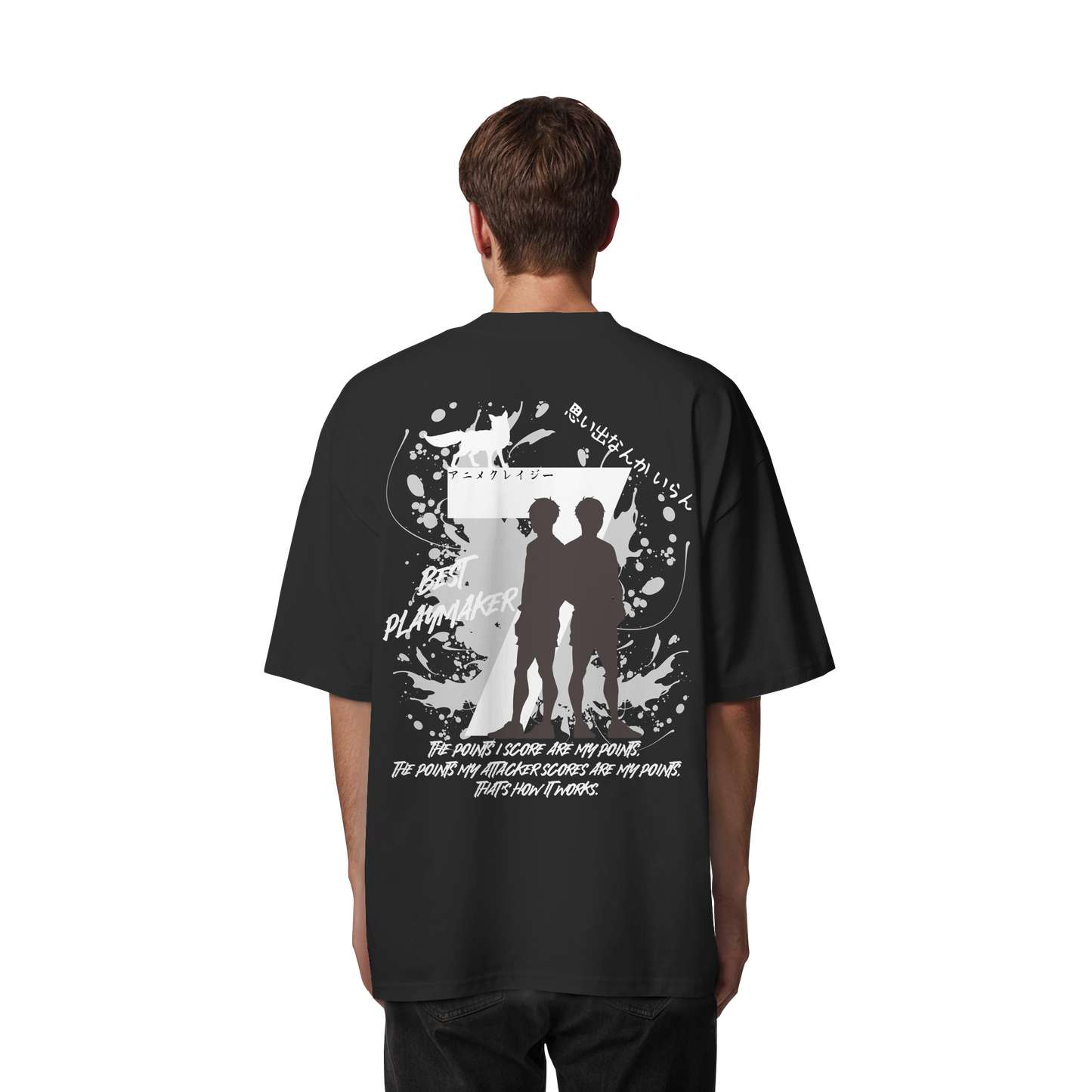 "Best Playmaker" Back Organic Oversize Shirt