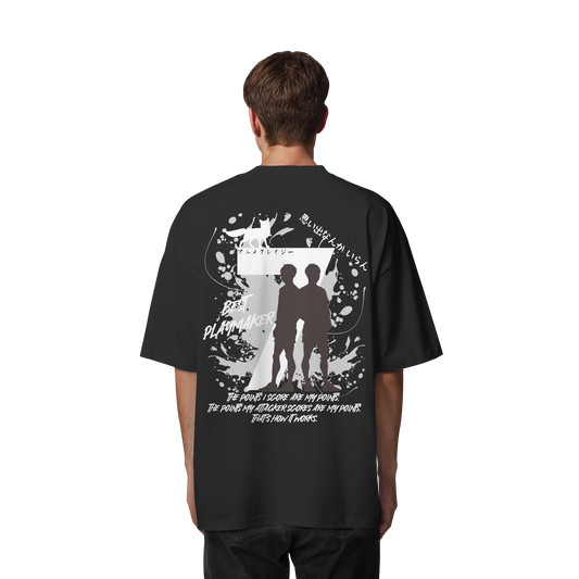 "Best Playmaker" Back Organic Oversize Shirt