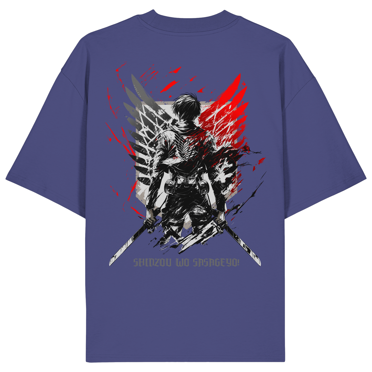 "Wings of Resolve" Back Organic Oversized Shirt