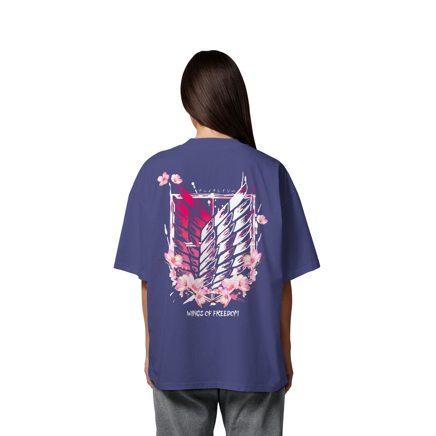 "Petals of Liberation“ Back Organic Oversized Shirt