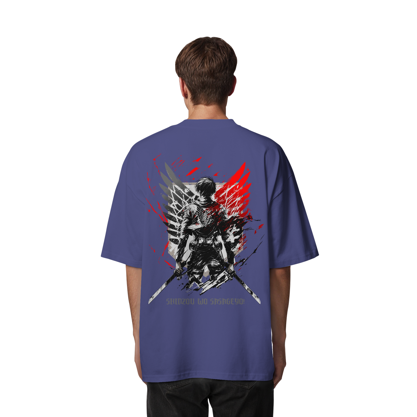 "Wings of Resolve" Back Organic Oversized Shirt
