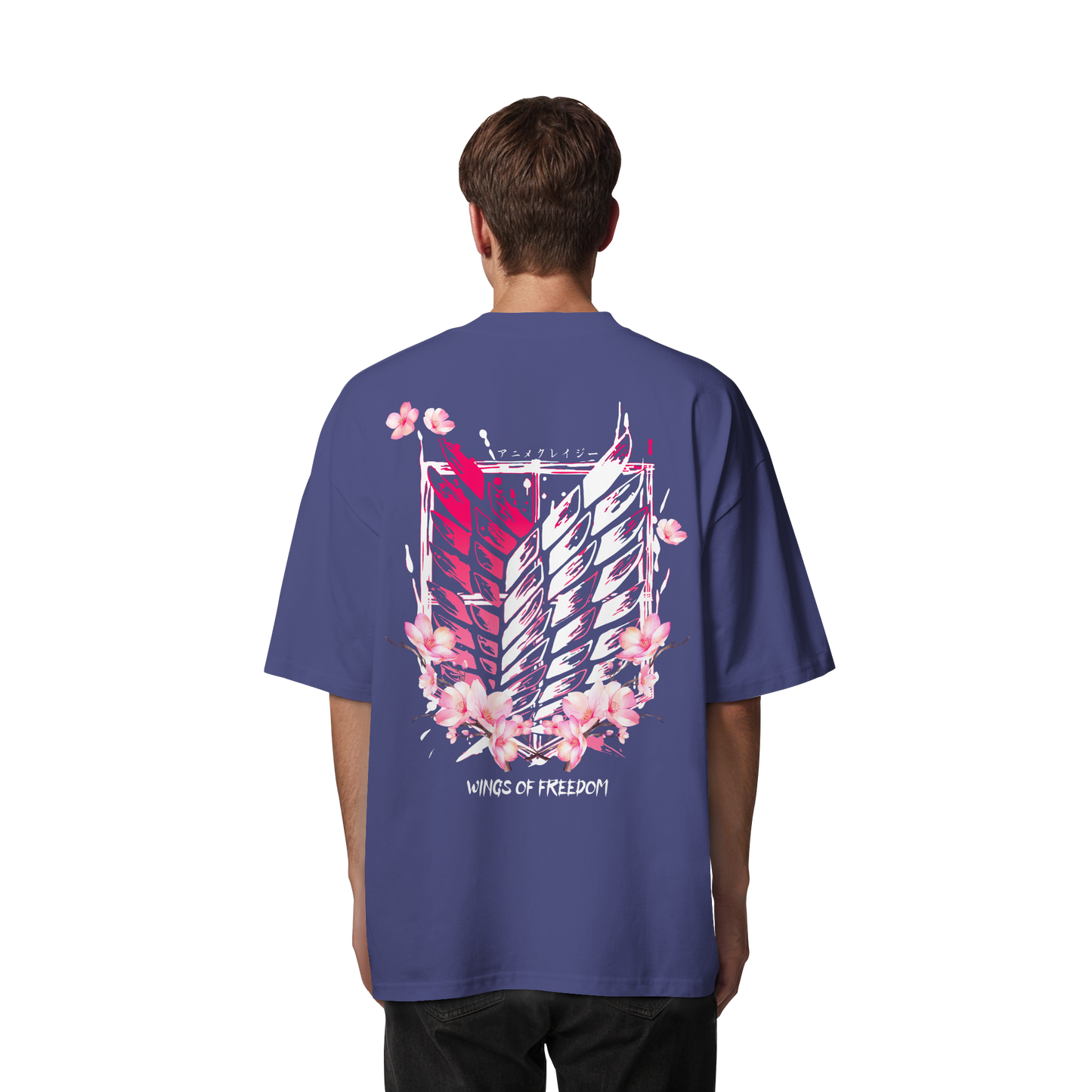 "Petals of Liberation“ Back Organic Oversized Shirt