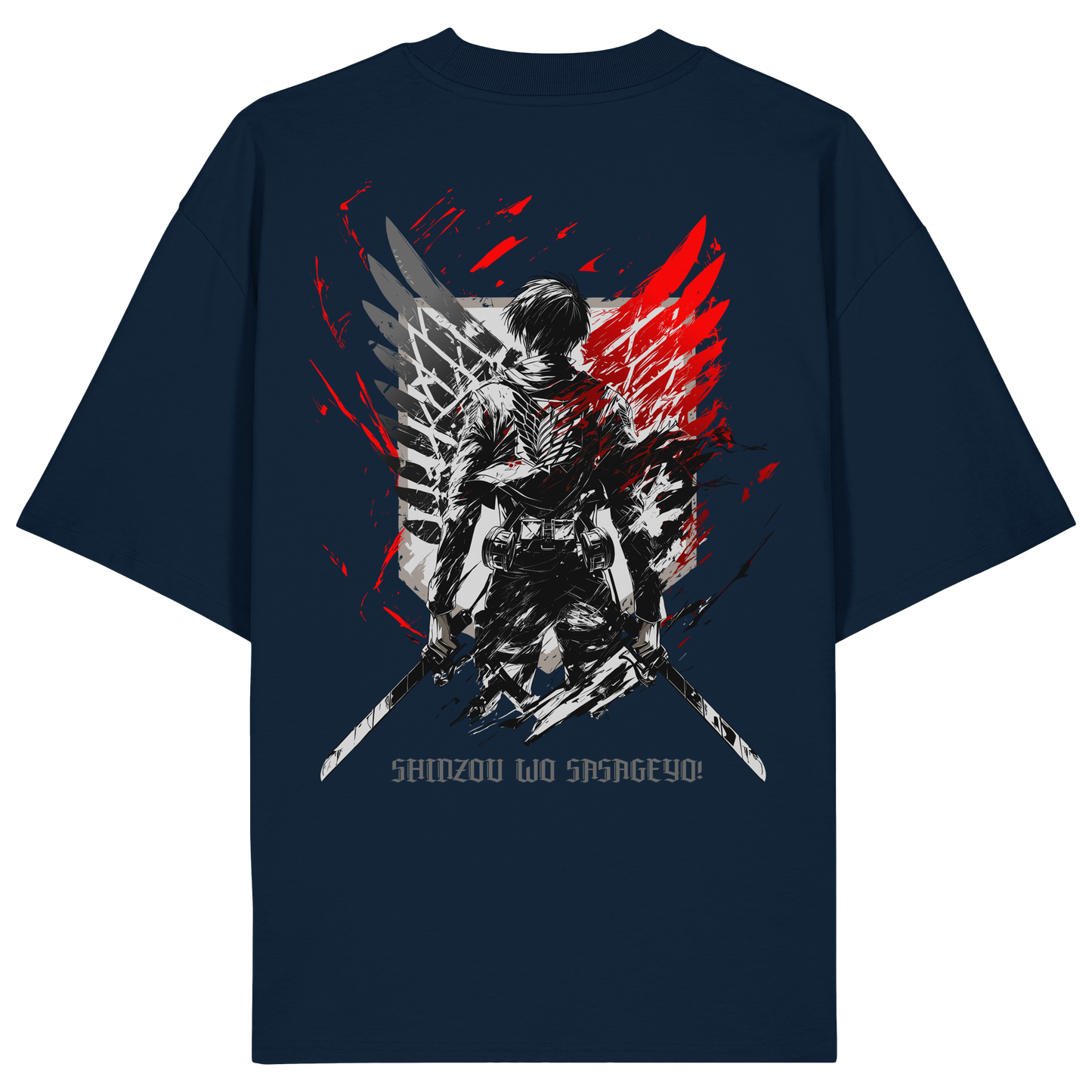 "Wings of Resolve" Back Organic Oversized Shirt